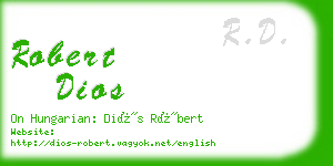 robert dios business card